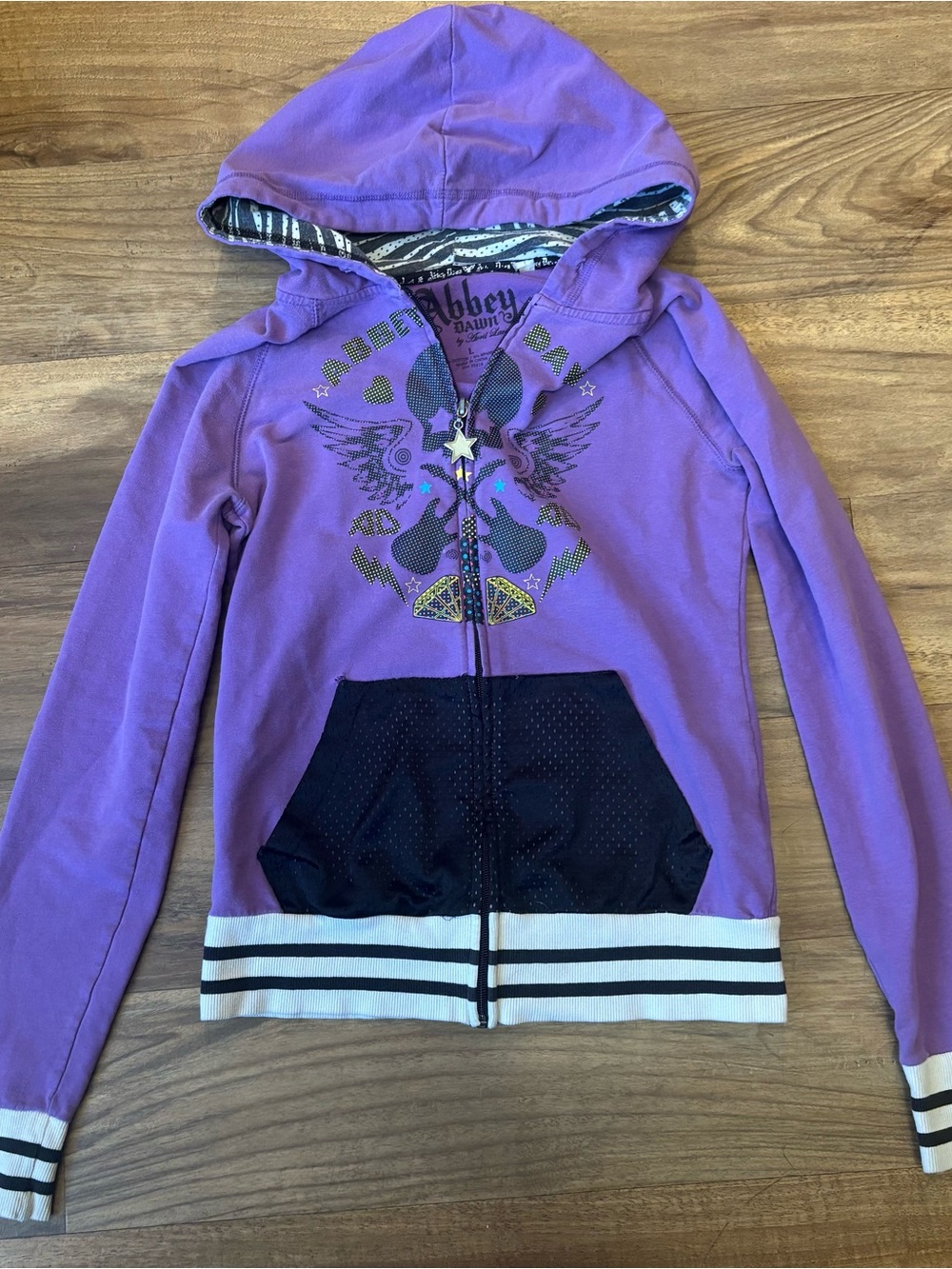 Abbey Dawn by Avril Lavigne RARE 2000s grunge purple zip up
